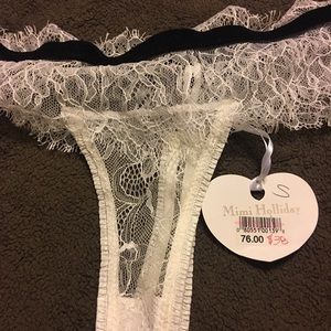 Mimi Holiday Luxury french lace silk G-string